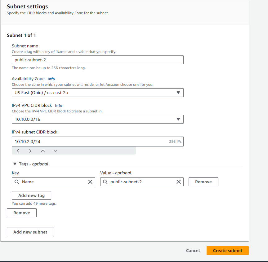 Create VPC